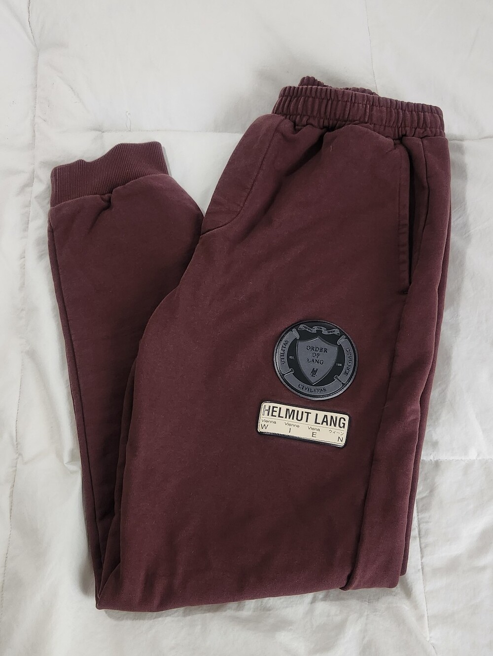 Helmut Lang Societas Joggers chocolate brown Mens Size Medium